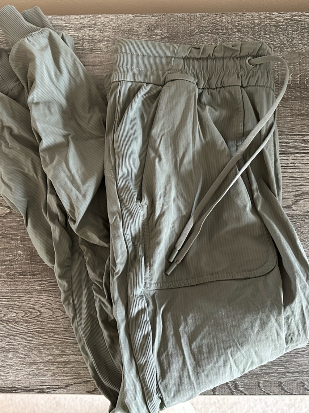 Lululemon Light Olive Green Drawstring Jogger Pants